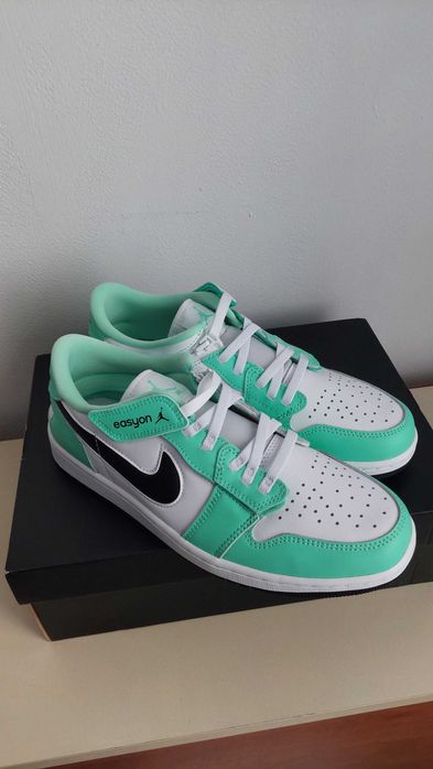 Nike Air Jordan 1 LOW FLYEASE / маратонки зелено с бяло