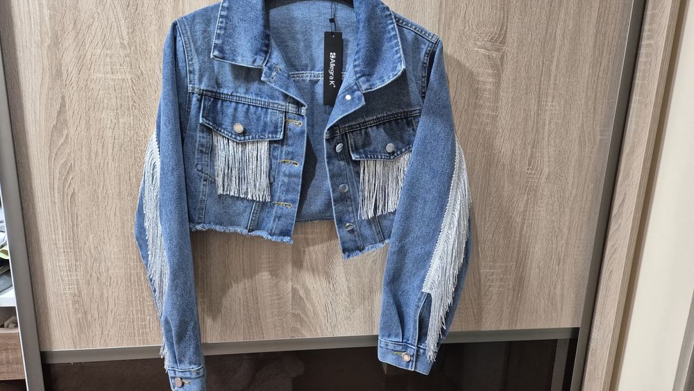 Geaca denim Allegra K