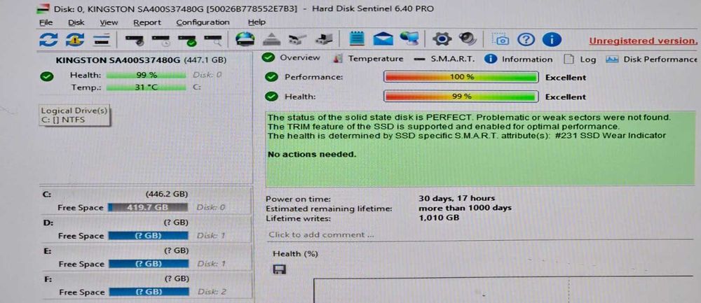 Solid-State Drive (SSD) Kingston A400 480GB, SATA III, 2.5", Model SA400S37/480G