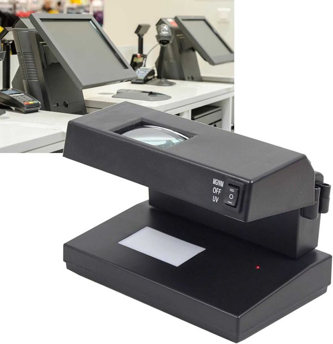 МОЩЕН 9W Детектор За Фалшиви Банкноти UV Лампа Пари детектори магнитен