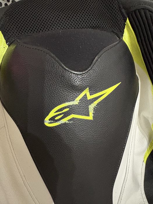 Geaca Moto Piele cu cocoasa Alpinestars GP PRO - M (50) Yellow Fluo