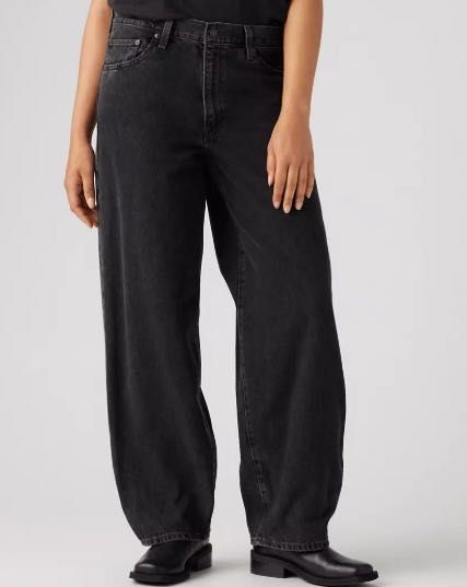 Оригинални дънки Levi’s Baggy Dad – черни, W25 L34