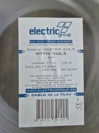 Cablu MYYM 3x2.5mmp - 200 metri