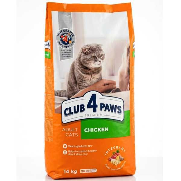 Суха Храна за Възрастни Котки - с Пиле - 0.3кг/0.9кг/14кг - Club4Paws