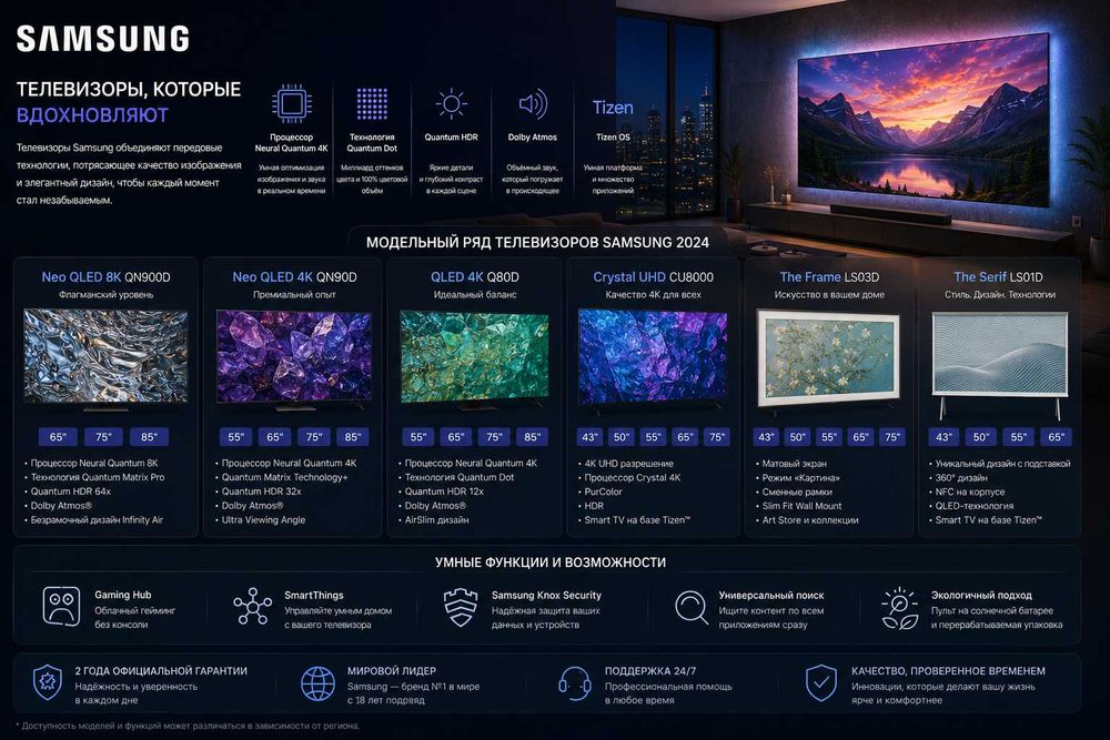 Телевизор Samsung TV  2025 4K доставка в подарок