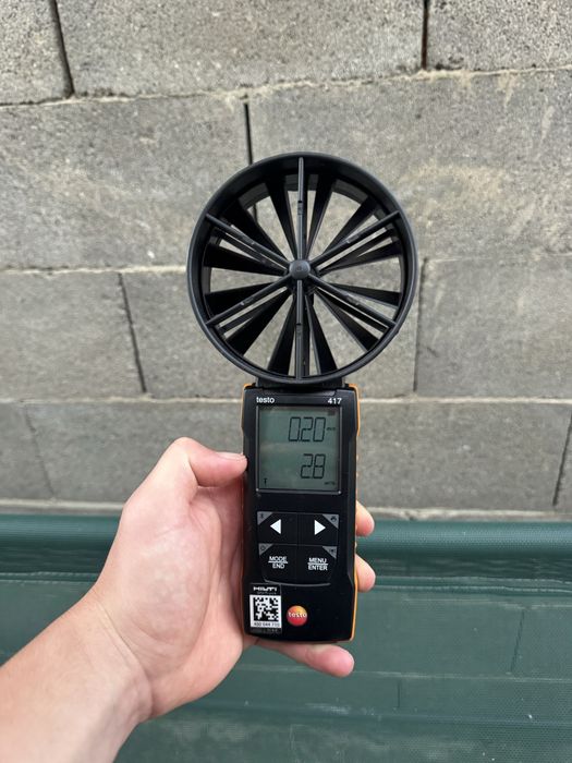 Testo 417 професионален анемометър за измерване на въздушен поток