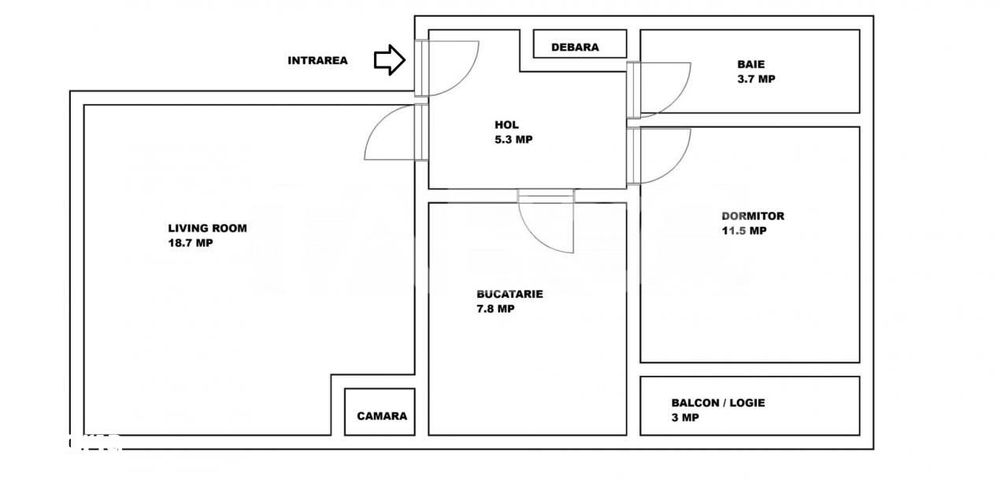 Apartament decomandat de vanzare 2 camere Strand etaj 4 acoperis — fotografia 3