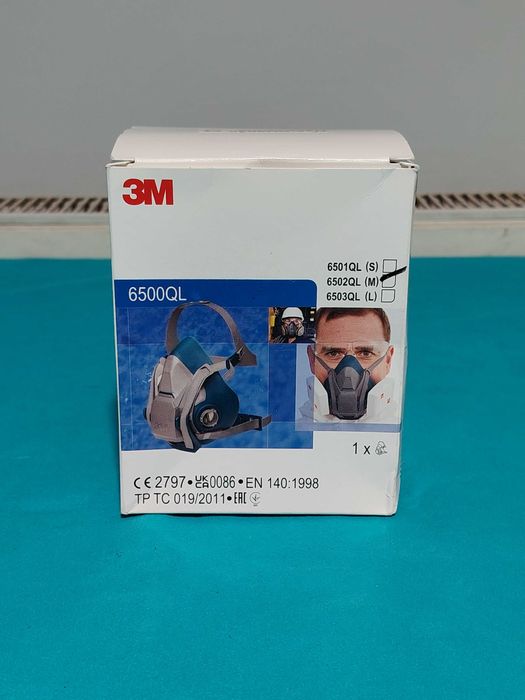 3M 6500QL mască protecție, fără filtre, nou în cutie.