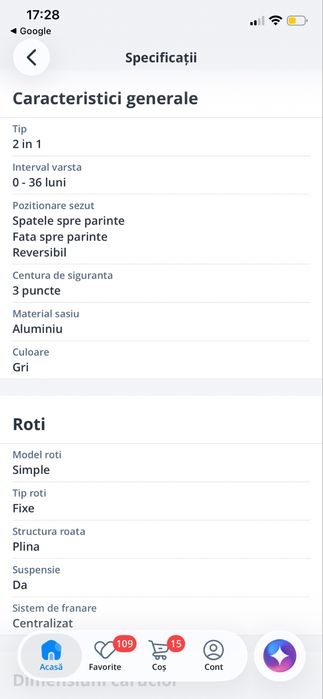 Carut 2 in 1, landou si parte sport