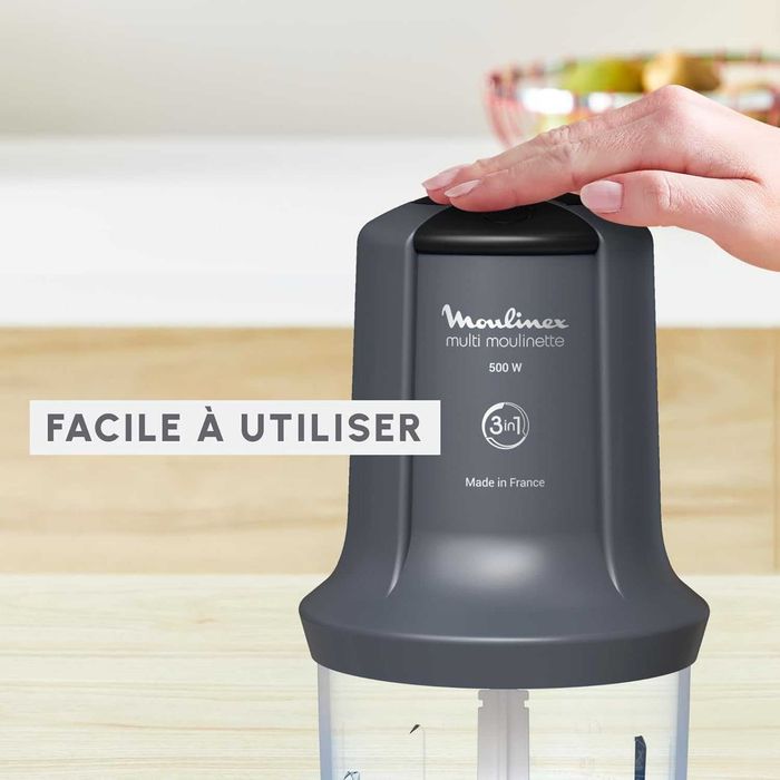 Електрически чопър Moulinex Multi Moulinette AT7111B10, 500 W, 500 мл