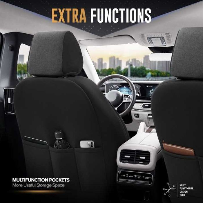 К-т Луксозна Тапицерия Automat-OTOM, Черна с червен шев, THRONE Design