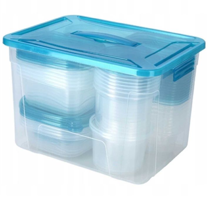 Комплект кутии за храна 100 части с капаци+голяма кутия за съхранение