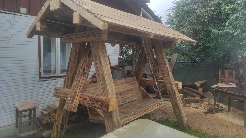 Leagăn rustic lemn vechi