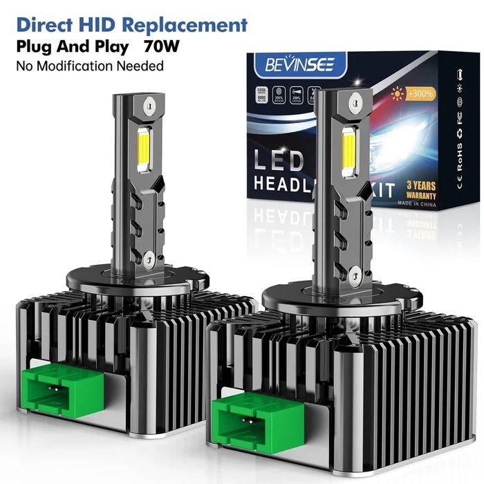 Transformă-ți Mașina cu Lumina LED: H7, H1, D1S, D2S  Bevinsee