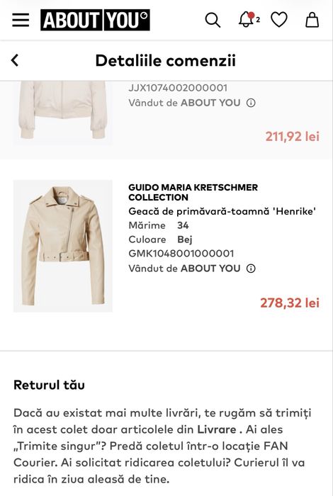 Jacheta piele ecologica Guido Maria Kretschmer