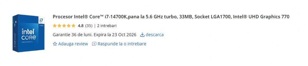kit : MSI PRO Z790-P WIFI + Procesor Intel® Core™ i7-14700K