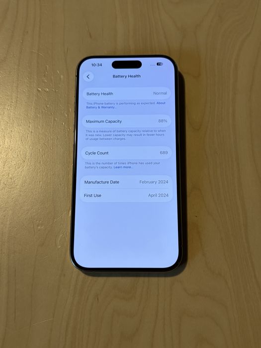 iphone 15 pro / natural titanium / 128gb