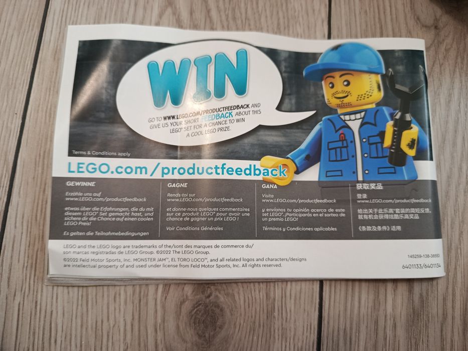 Vând lego tehnico (monster jam) 2 in 1