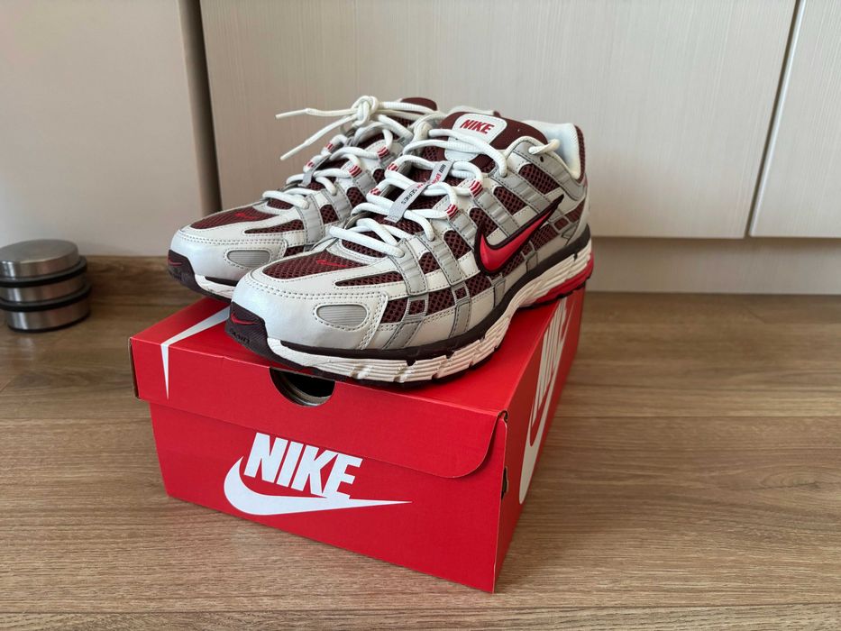 Маратонки Nike P-6000 Metallic Summit White Fire Red  | 44.5 EU 10.5 US