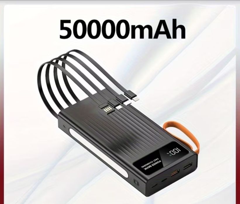 50000mAh- Baterie externa cu încărcare super rapidă,afișaj LED și lanternă