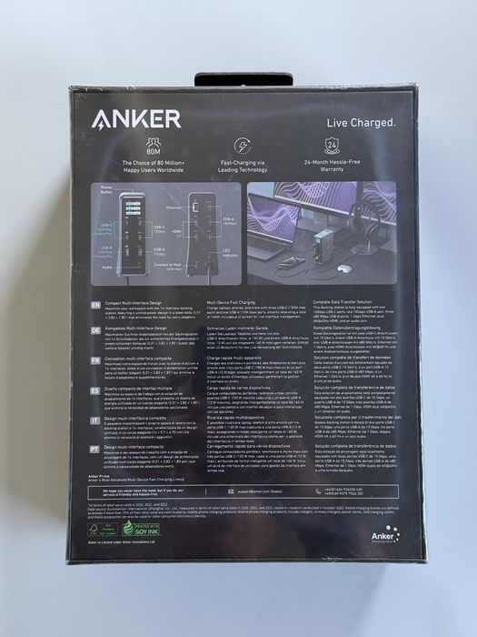 Anker Prime Charging Docking Station (14-in-1, Dual Display, 160W) / Sigilat /