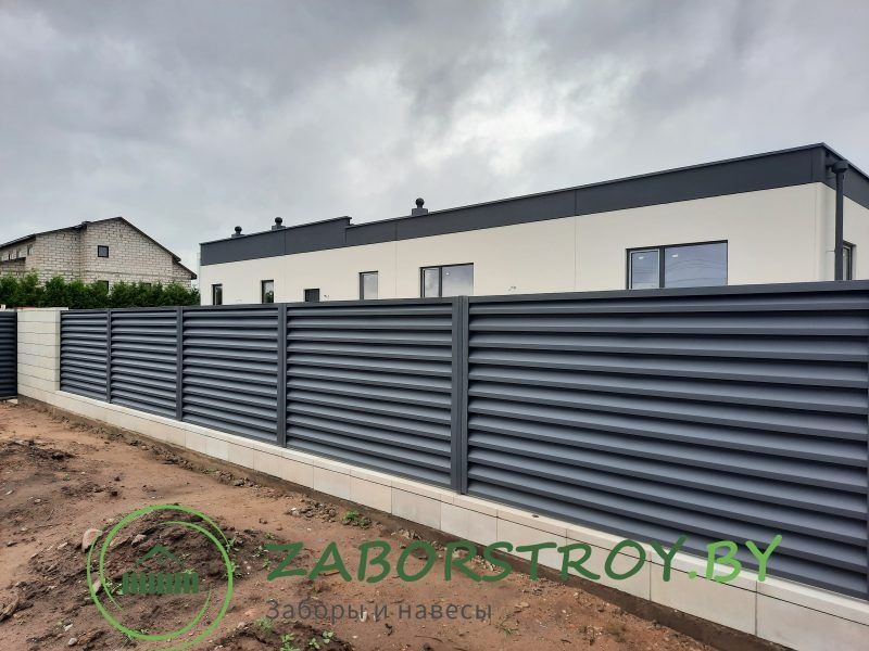 Навес забор врота