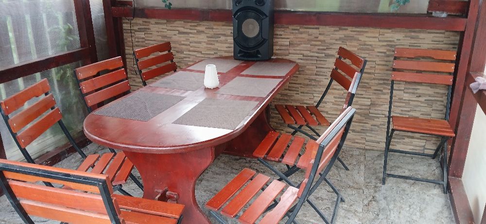 Masa de gradina ( foisor ) cu 8 scaune