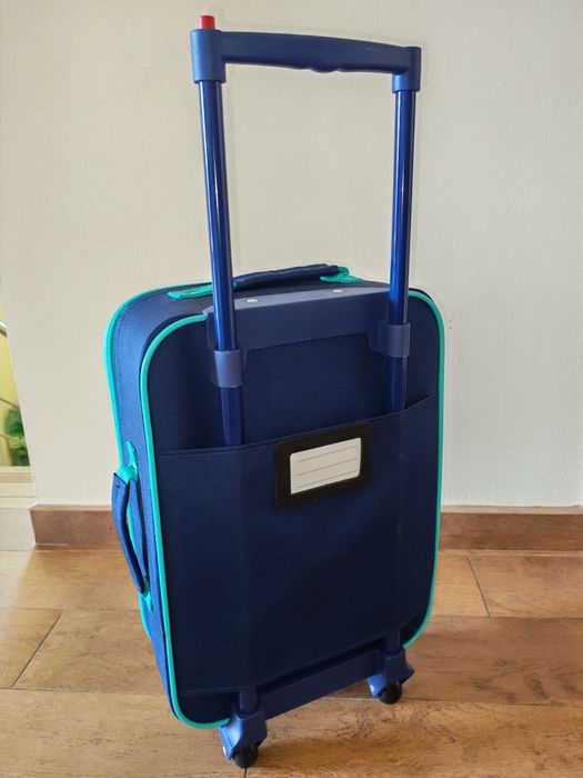 Valiza troller copii cu rucsac și săculeț nou