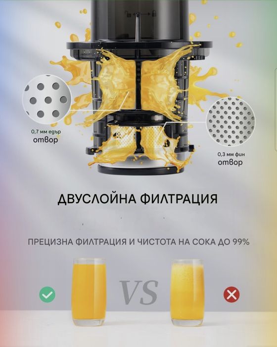 Бавна сокоизстисквачка GDOR отвор 89 мм,200W