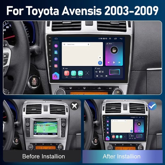 Navigatie Android Toyota Avensis Waze YouTube GPS USB