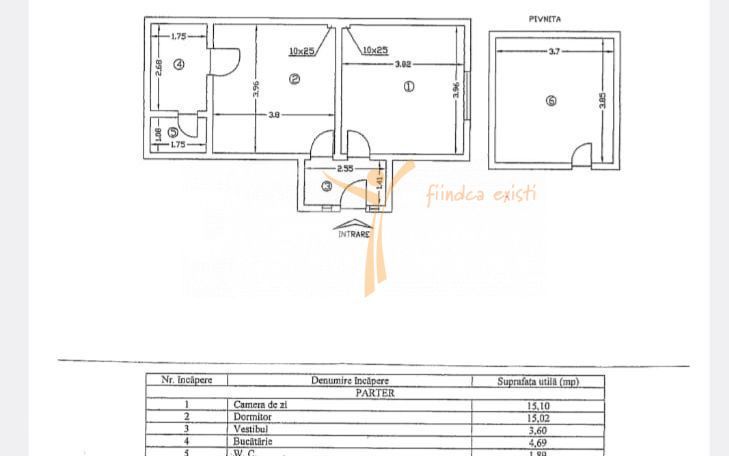Apartament curte comuna Gara de Nord