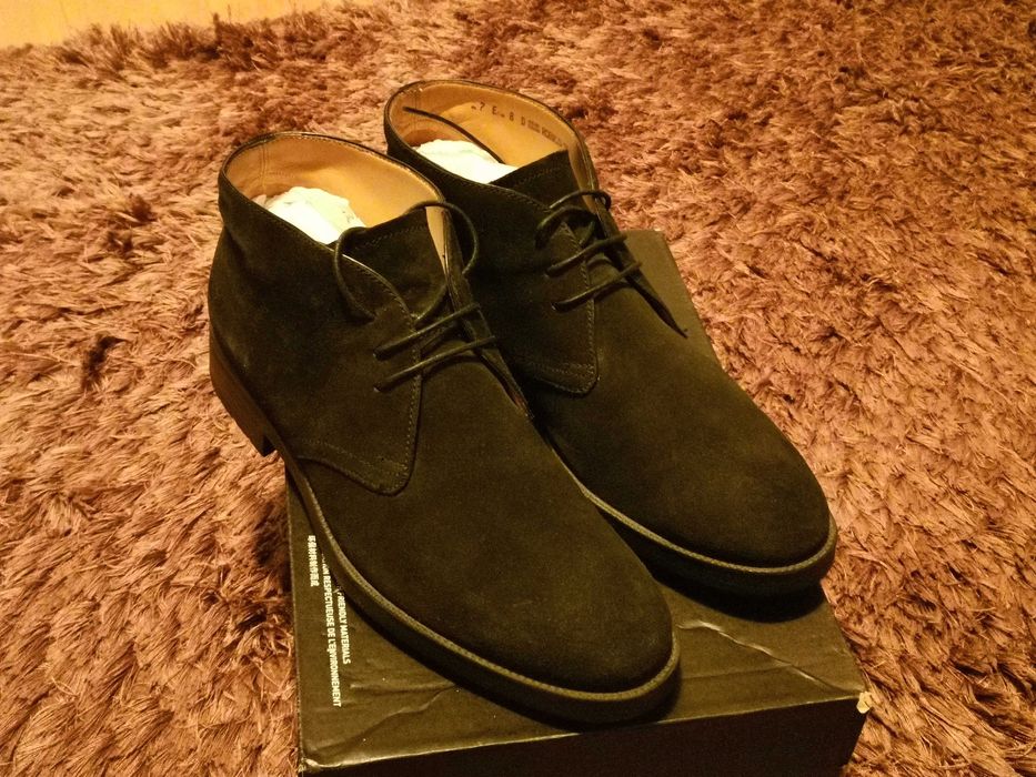 Ghete originale BALLY ,negre ,piele intoarsa moale,mar 41, 10/10