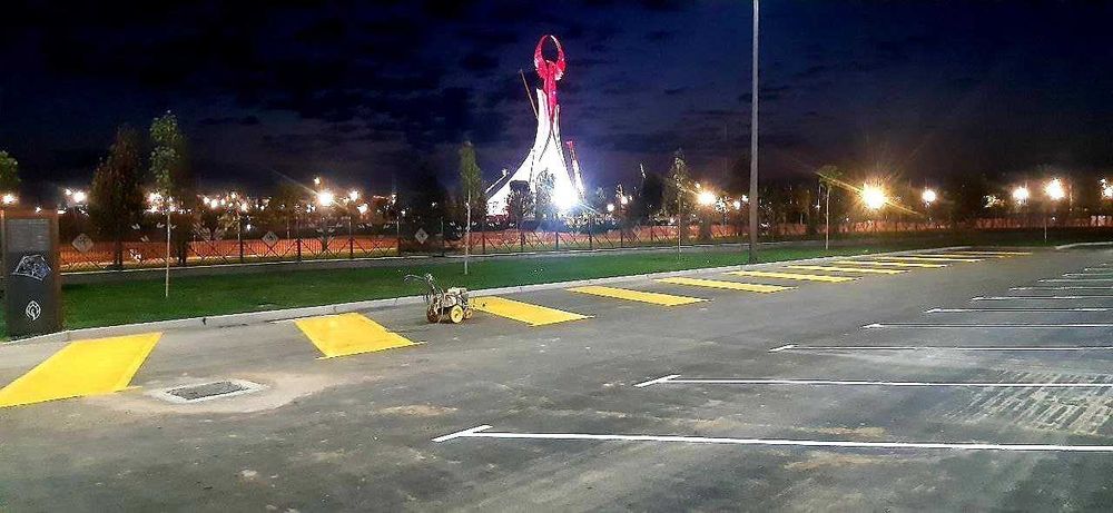 Дорожная разметка краской и термопластиком  Razmetka