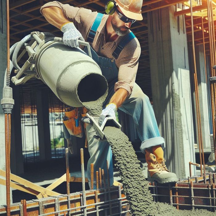 Заливка стяжка бетона