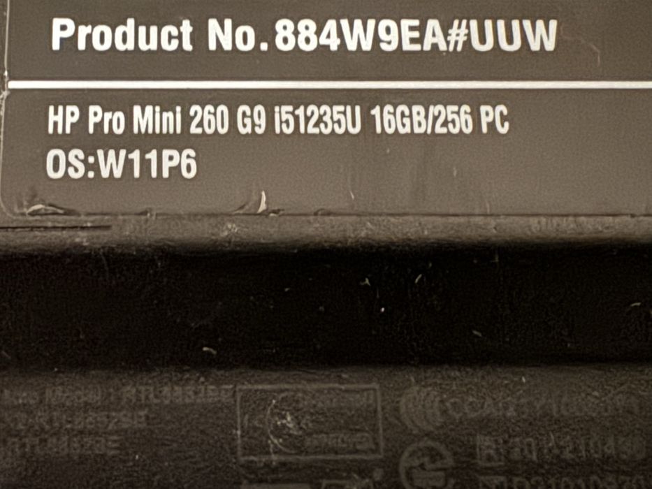 Mini PC USFF HP Pro Mini 260 G9 i5-1235U intel gen 12 16GB