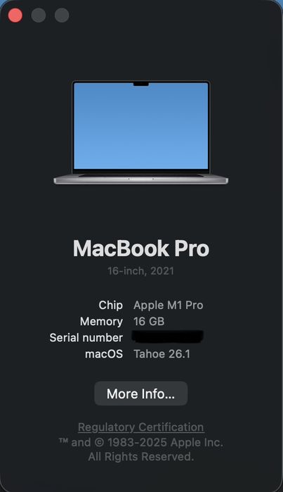Macbook Pro 16 M1 Pro