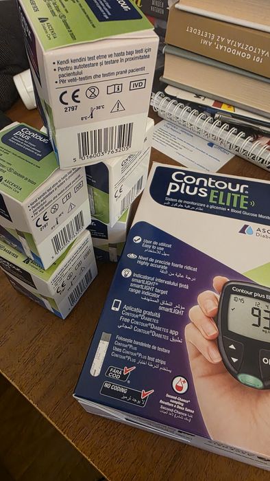 Teste  glicemie Contour Plus + aparat cadou