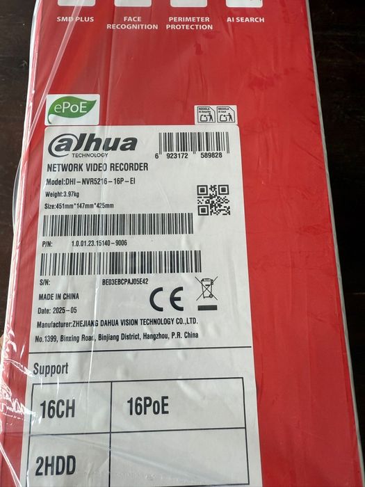 NVR 16 canale Dahua NVR5216-16P-EI Sigilat