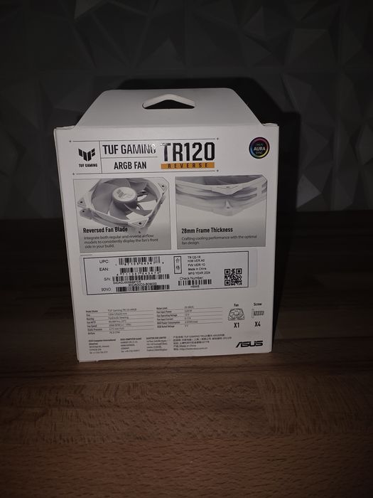 ASUS TUF TR120 argb reverse fan