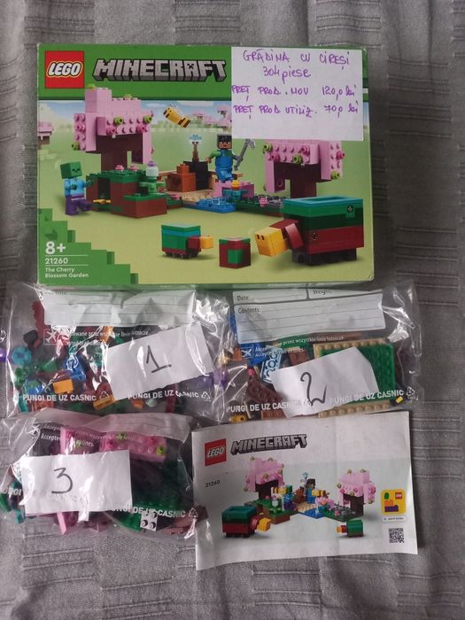 Lego Minecraft. Gradina cu cireși, 304 piese