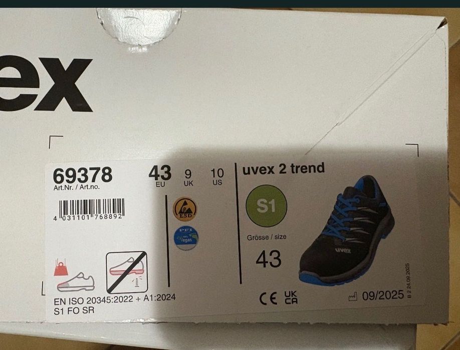 Pantofi de protectie Uvex 2 trend, S1, 69378, marimea 43