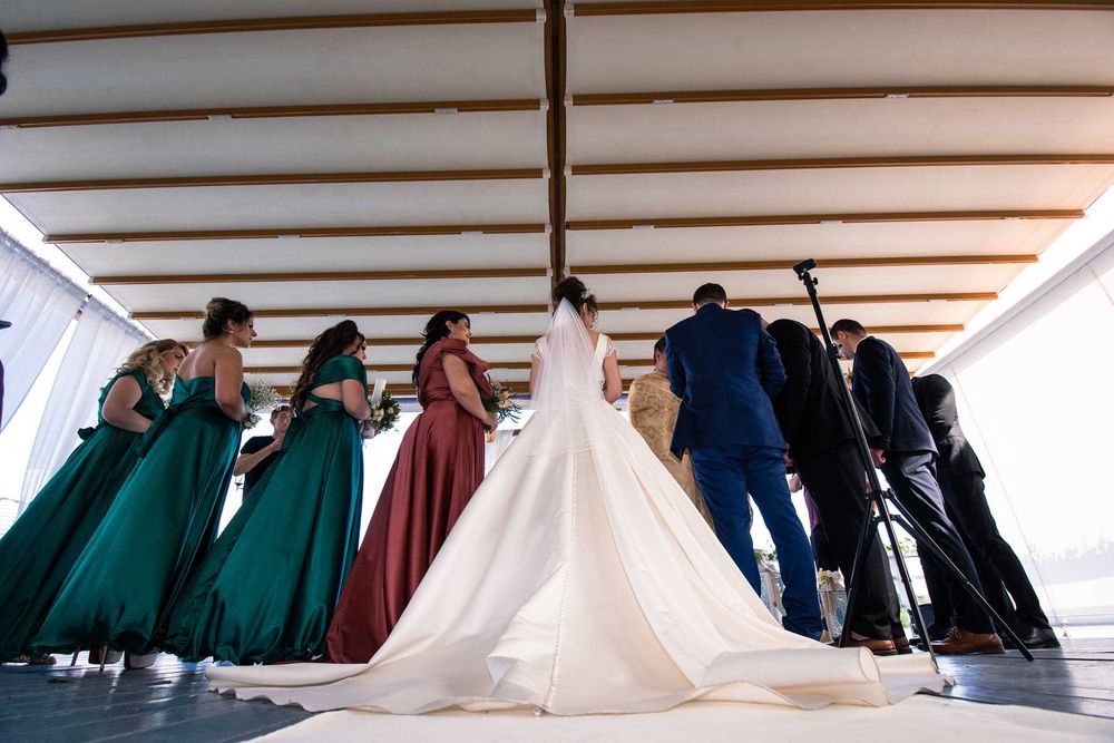 Rochie de mireasa din tafta +Diadema din cristale+crinolina+voal