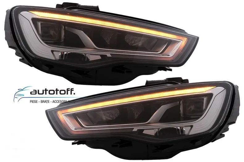 Faruri Full LED Audi A3 8V (13-16) HID/XENON cu Semnalizare Dinamica Secventiala