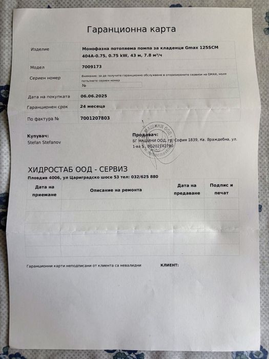 Потопяема помпа Gmax 125SCM 404A