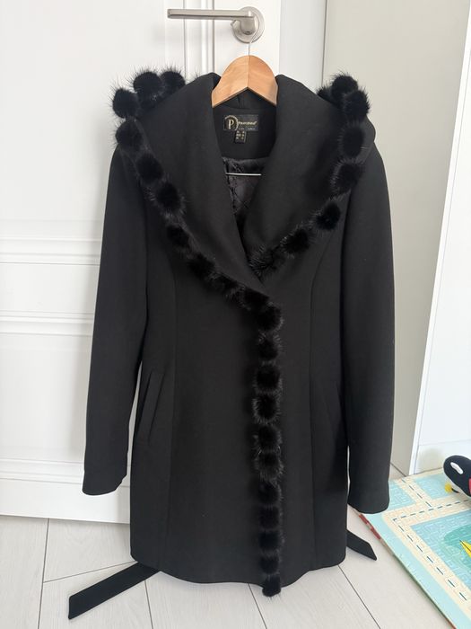 Продам турецкое пальто с норковым воротником
