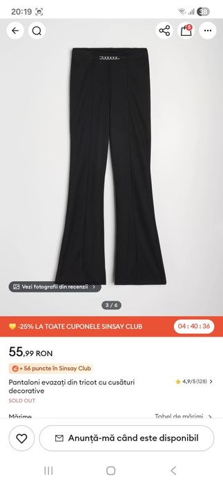 Pantaloni evazați/ largi, noi cu eticheta
