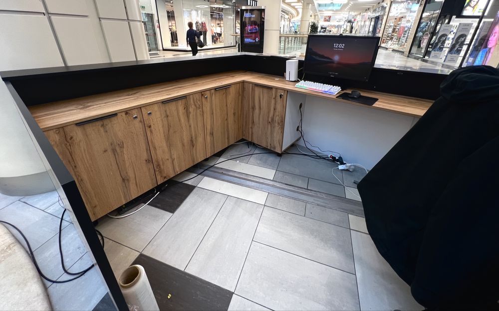 Търговски щанд / павилин /киоск 3x2 Модерен MDF + LED