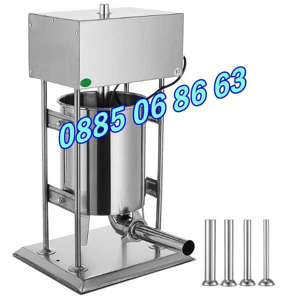 Електрическа пълначка за кайма 10 л с педал, пълначка за месо 10 литра