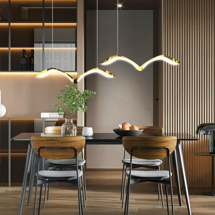 Модерен полилей "Чайки" Ресторант LED висяща лампа с дистанц