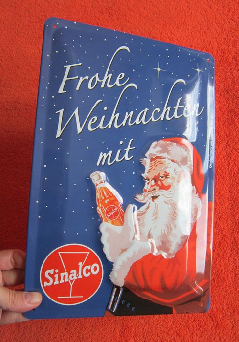 cadou rar Mos Craciun reclama metalica 3D +calendar perpetuu Coca Cola